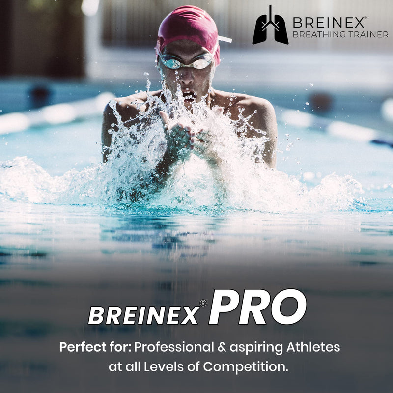 BREINEX Pro | Perfect for Professional & Inspiring Athletes at All Levels of Competition. Runners, Swimmers, Cyclists | Train Lung Endurance & Unblocks Airways High Resistance - NewNest Australia