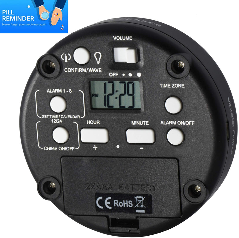 NewNest Australia - Atomic Talking Alarm Clock – 8 Wake up or Pill Reminder Alarm Clock (an Option for Talking Watch) perfect for vision impaired, elderly or blind by 5 Senses (1623) 