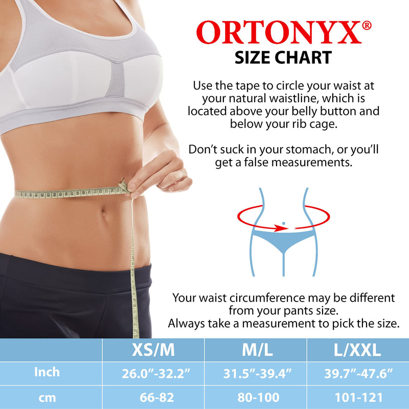ORTONYX Lumbar Support Belt Lumbosacral Back Brace – Ergonomic Design and Breathable Material - XS/M (Waist 26"-32.2") Gray/Red XS/M (Waist 26"-32.2") Grey / Red - NewNest Australia