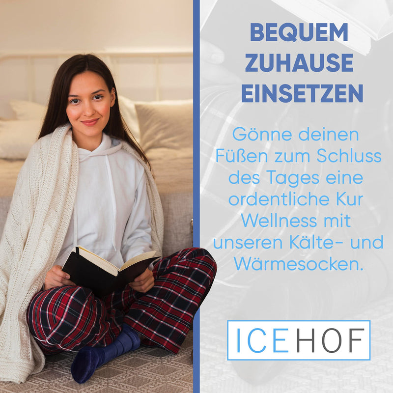 Icehof Cooling Socks With 4 Ice Packs - Soft Fabric / 1 Pair With Cooling Pads Gel Cold Therapy For Feet Toes For Chemo Therapy Rheumatism Cold Socks Chemo Unisex Size M - NewNest Australia