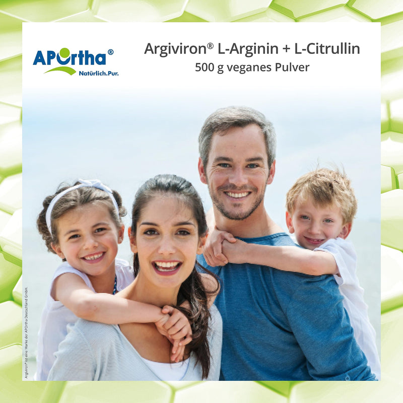 APOrtha L-Arginine & L-Citrulline vegan powder I Ratio L-Arginine to L-Citrulline 2: 1.6 I Dietary supplement purely plant-based without additives I Premium quality I 500 g powder - NewNest Australia