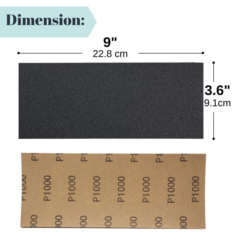 Bates- Sandpaper, 18 Pack, Assorted Grit, Sandpaper Assortment, Sand Paper, Sandpaper for Metal, Sandpaper for Wood, Automotive Sandpaper, Furniture Sanding, Fine Grit Sandpaper, Wet Dry Sandpaper - NewNest Australia
