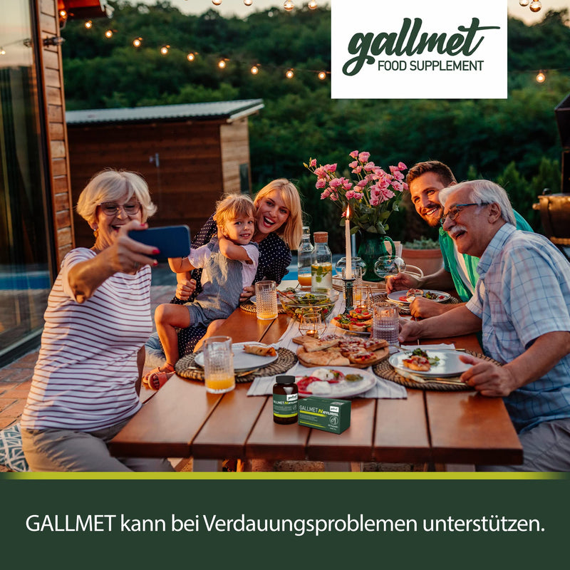 GALLMET Natural 60x Ox Bile 125mg Bile salt naturally supports liver digestive problems fat digestion support after gallstones - ox bile capsules 125 mg per capsule - Made in EU - NewNest Australia