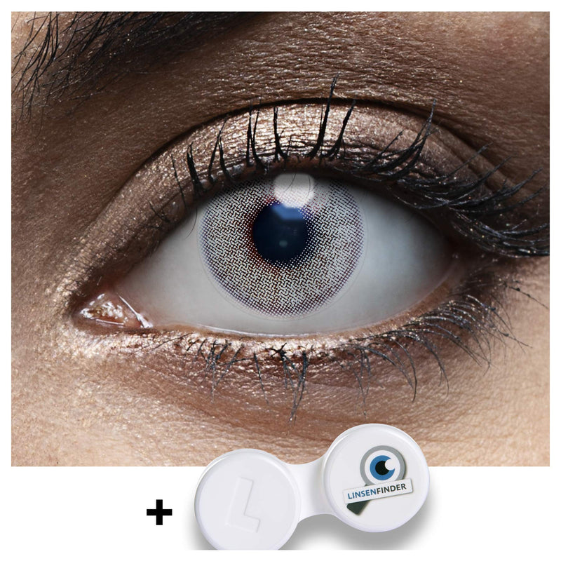 Wowlens Very Strong Opaque And Natural Gray Colored Contact Lenses Beverly Hills Gray + Container I 1 Pair (2 Pieces) I Dia 14.00 I 0.00 Dioptres I Without Prescription - NewNest Australia
