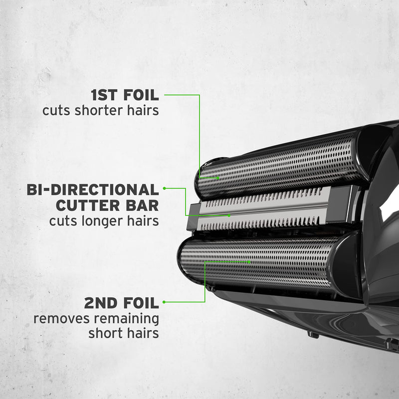 Wahl Li Compact Travel Shaver, Beard Shaver, Electric Shavers for Men, Washable Shaving Head, Easy Clean, Flex Foils, Close Cut, Small Shavers for Travelling, Black - NewNest Australia