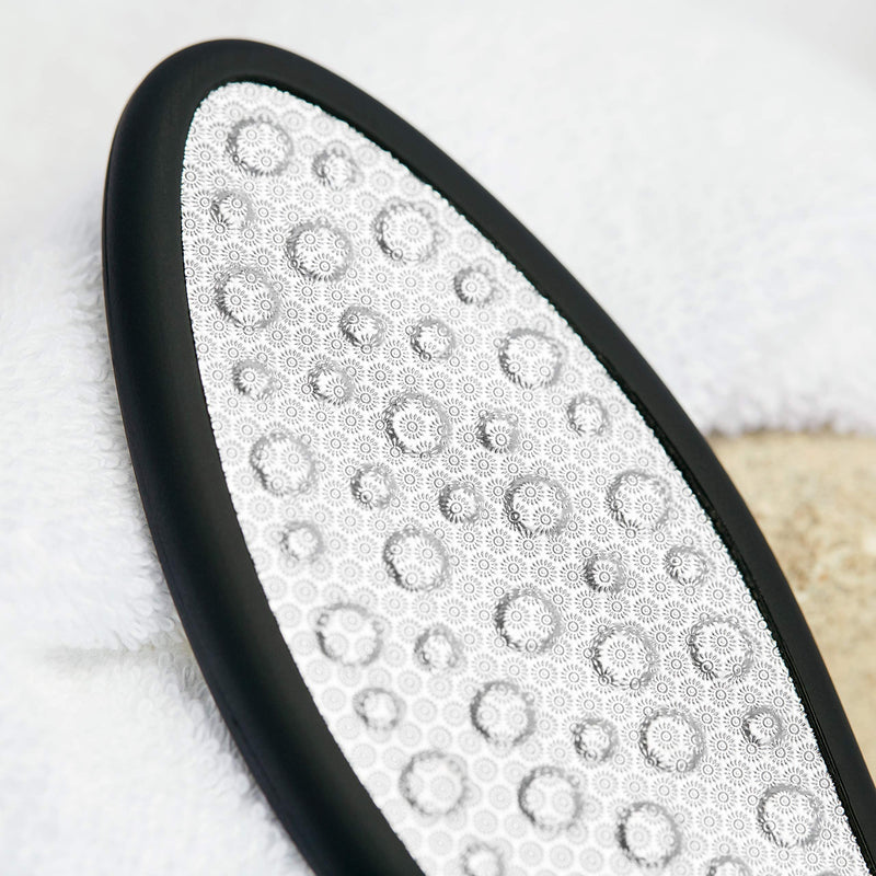 DYNESSE Pedicure Foot File. Professional 3-in-1 Callus Remover with Mini-File. No Risk of Injury. Laser-Cut Stainless Steel Scrubber. Multi-Usage Black - NewNest Australia