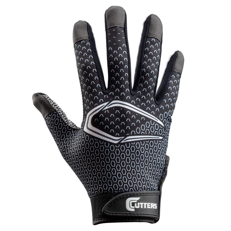 Cutters Football Glove Game Day Receiver. Silicone Grip Glove for Receivers. Adult and Youth Sizes Youth: L/XL Black Fade - NewNest Australia