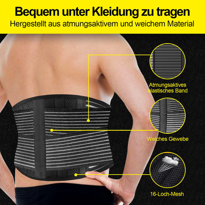 Trilink back bandage back strap for men and women back strap for relieving pain back bandage lumbar vertebra with reinforcement springs and double adjustment straps L - NewNest Australia