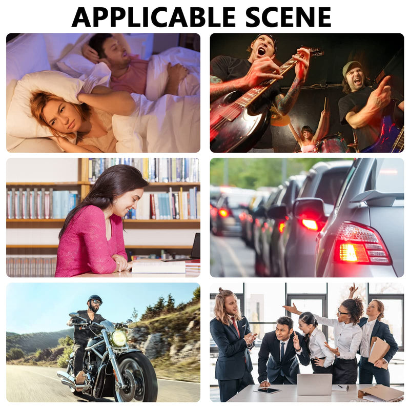 SUPCEAT Ear Plugs for Sleeping Noise Canceling, 2 Pairs(S/L) Reusable&Washable Earplugs Sound Blocking, Soft Silicone Noise Reduction Ear Plug for Sleep, Music, Parties, Festivals, Concerts Black - NewNest Australia
