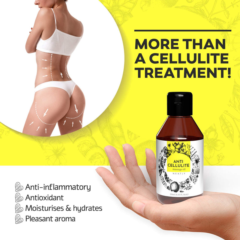 Neatly Stretch Mark Oil - A Cellulite Oil & Cellulite Remover with Sweet Almond Oil - Skin Therapy Oil & Cellulite Reducer with Organic ALmond Oil, Alternative to Cellulite Cream & Body Scrub, 250ml - NewNest Australia