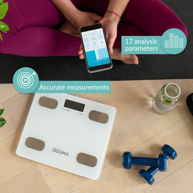 Zeegma Gewit Fittrack The Smart Bathroom Scales For The Whole Family: Measuring, Tracking, Optimizing Health, Precise Measurement, Lcd, Weight Measuring Range Up To 200 Kg - NewNest Australia