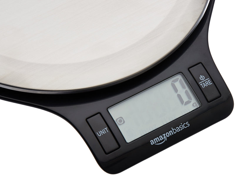 Amazon Basics Stainless Steel Digital Kitchen Scale with LCD Display, Batteries Included - NewNest Australia