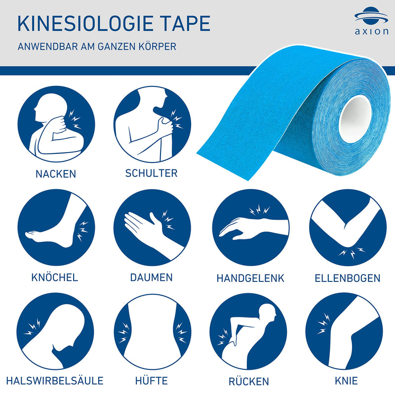 Axion Kinesiology Tapes 6 Rolls Mixing Set | Waterproof ‚ Skin-Friendly ‚ Elastic ‚ Self-Adhesive Fitness Bandage | Physio Tape Ideal For Sports & Everyday Use - Axion - NewNest Australia