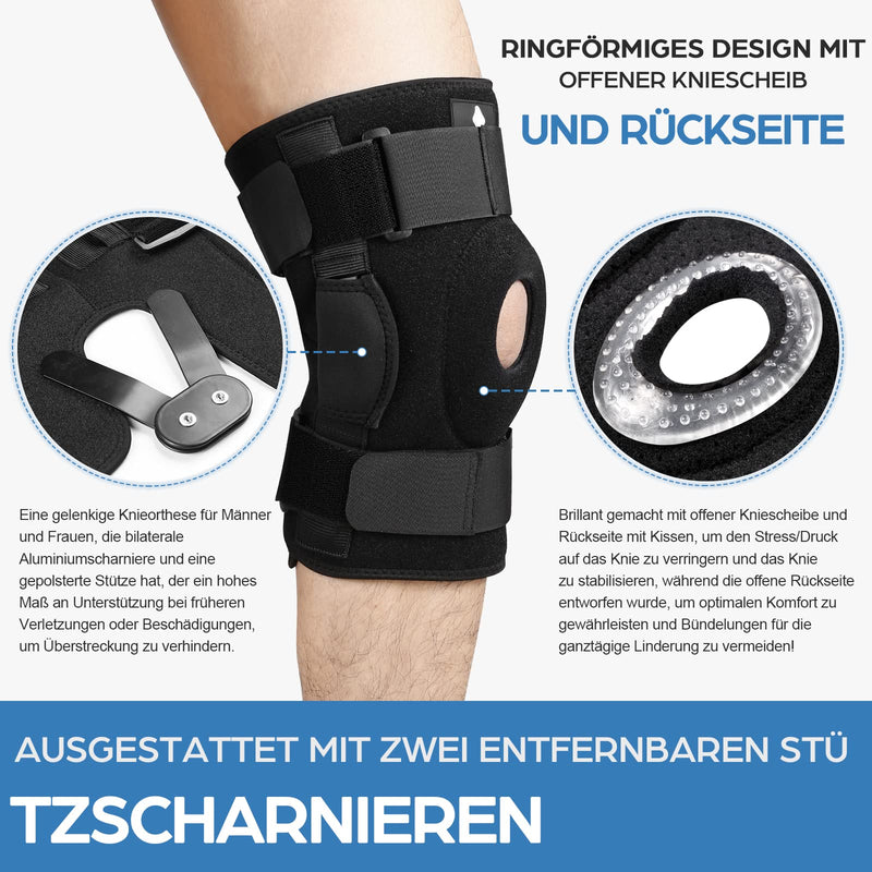 Neenca Knee Support With Hinge, Knee Support For Men & Women, Open Patella Knee Pad For Knee Pain, Swollen Meniscus Tear, Arthritis, Joint Pain Relief, Acl, Pcl, Mcl, Recovery 056 - NewNest Australia