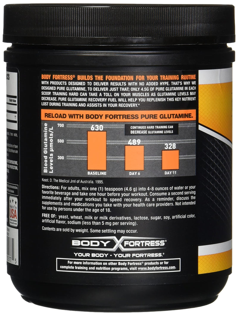 Body Fortress Pure Glutamine Powder, 10.6 Oz L Glutamine - NewNest Australia