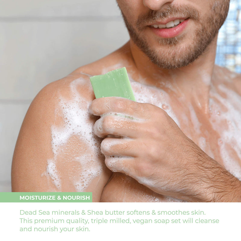 O Naturals 6-Piece Green Tea Herbal Essential oils Bar Soap Collection Moisturizing Face & Body Cleanser Anti Acne Aromatherapy Gift Set Vegan Organic Ingredients Shea Butter. Men & Women 680gr Total - NewNest Australia