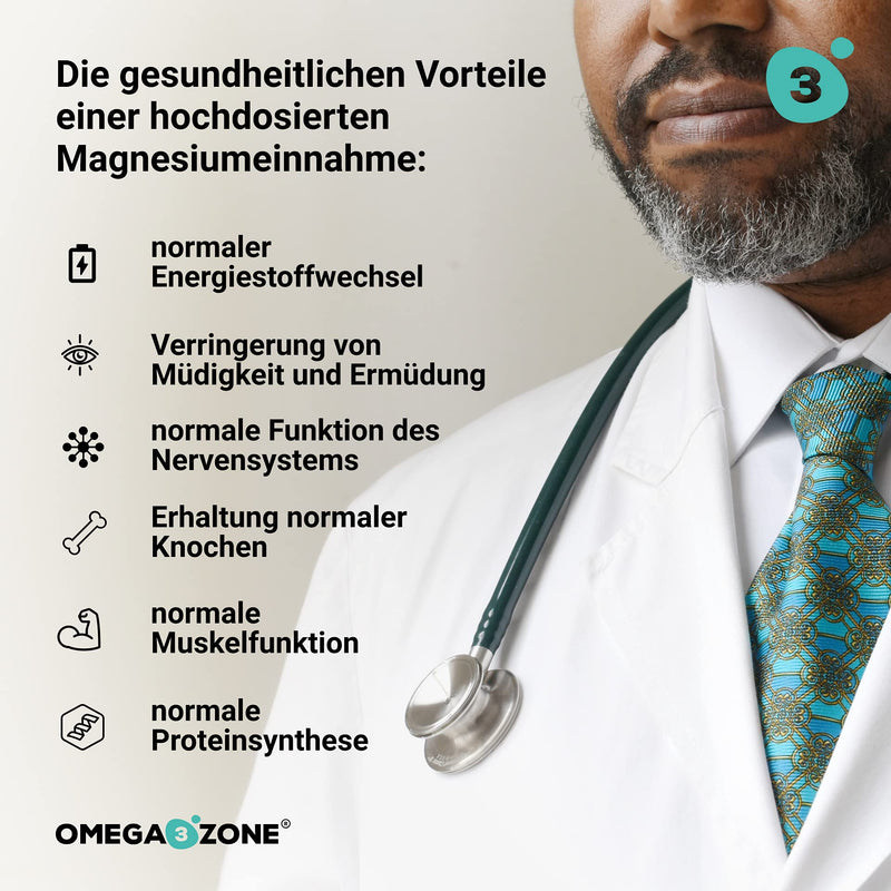 Omega3Zone Elemental Magnesium Complex - High-Dose Magnesium Tablets - Optimal Combination With Magnesium Bisglycinate - 354Mg Magnesium Capsules - 120 Capsules - NewNest Australia