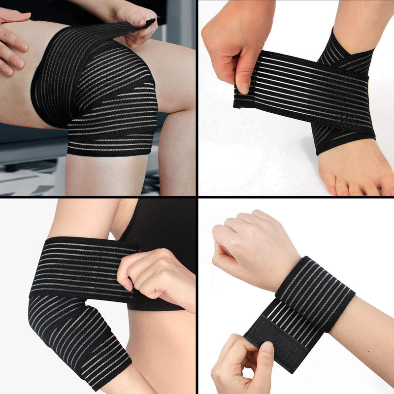 Pack of 2 knee bandages, knee support sports bandage, knee bandage strength sports, compressed knee bandage for arm, elbow, calf, hand, ankle, wrist, knee (180cm, 70 inches) Pack of 2 180cm - NewNest Australia