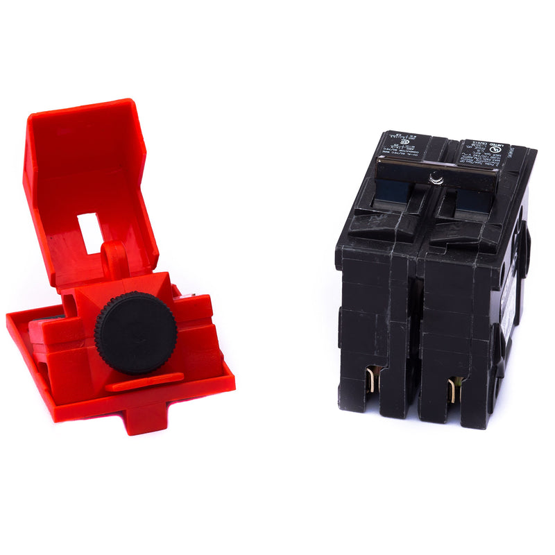 Lockout Safety Supply 7257 480/600V Clamp-On Breaker Lockout-Cleat, Red - NewNest Australia