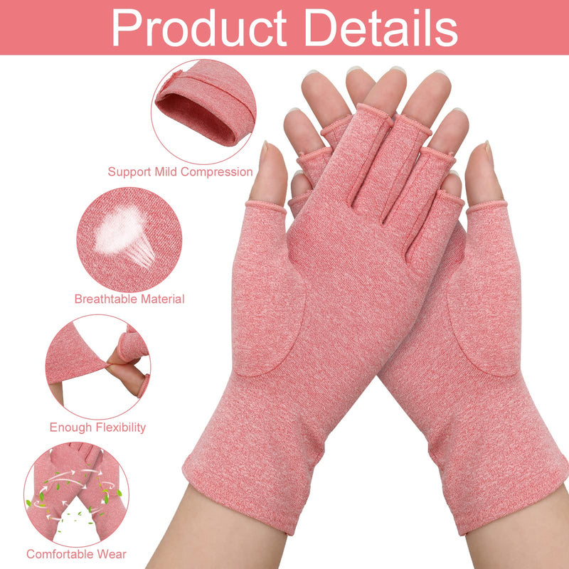 3 Pairs Arthritis Gloves Fingerless Compression Gloves Non-slip for Women Men, Compression Gloves Fingerless for Computer Typing, Dailywork, Hands and Joints Pain Relief black - NewNest Australia