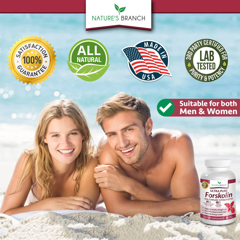 Premium 100% Ultra Pure Forskolin for Weight Loss Max Strength w/ 40% Standardized Coleus Forskohlii Root Extract Powder Belly Buster Supplement - Extreme Keto Advanced Boost Complex - 60 Diet Pills - NewNest Australia