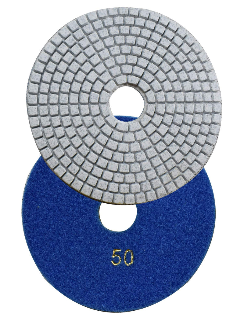 Konfor Wet Diamond 5 inch Polishing Pads 5 Packs for Granite Marble Travertine Concrete Quartz Terrazzo Renew - NewNest Australia