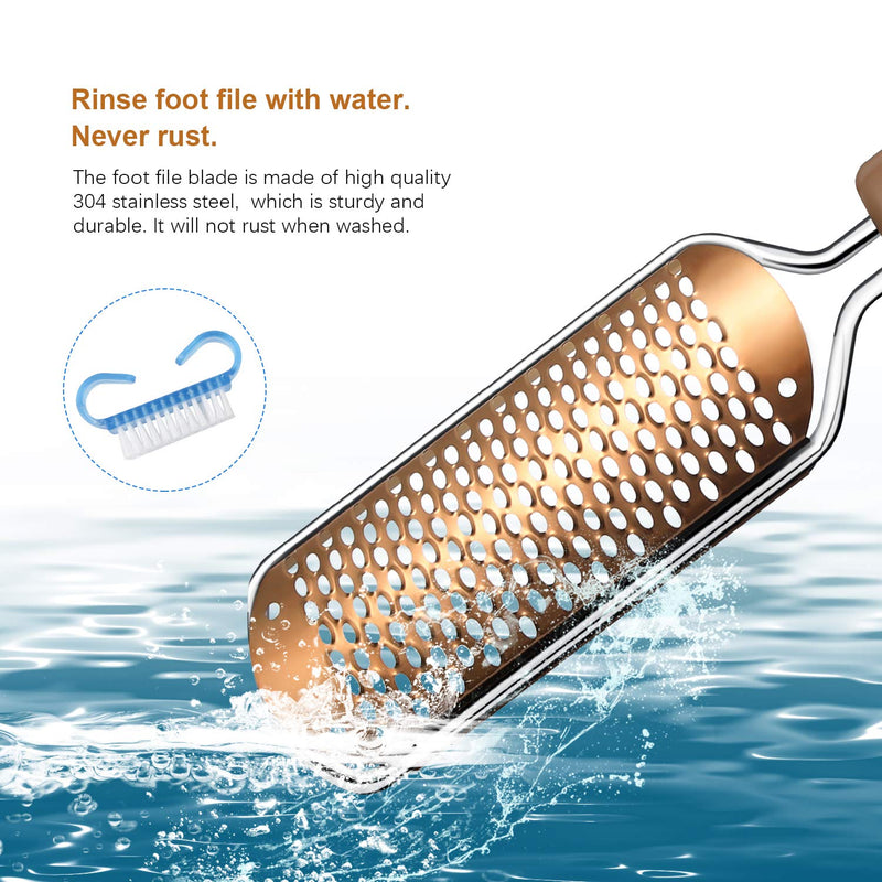 Foot File for Hard Skin Callus Remover - Large Foot Rasp Colossal Foot Scrubber Professional Stainless Steel Pedicure File for Wet and Dry Feet - NewNest Australia