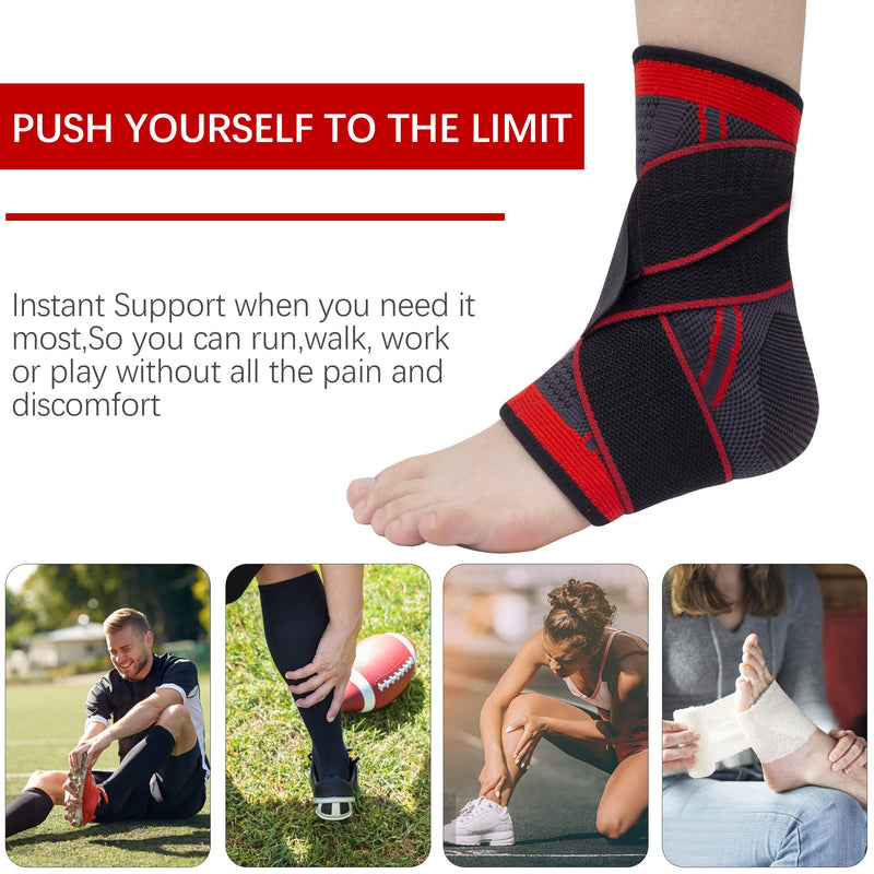 Ankle Support for Women Set of 2 Ankle Brace for Sprained Ankle with Strap Ankle Support Brace for Achilles,Tendon,Sprain,Injury Recovery, Lace up Ankle Brace for Running M Green - NewNest Australia