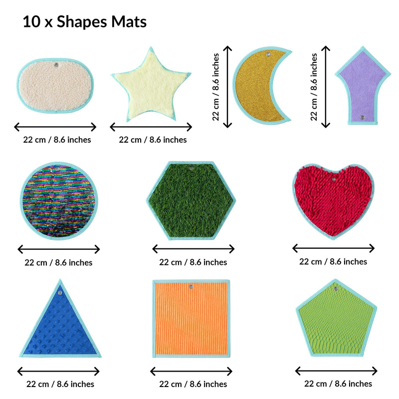 Sensory Mats for Autistic Children | Sensory Tiles for Kids | Sensory Wall Panel | Multi-Sensory Exploration | Sensory Toys | Sensory Room Equipment | Sensory Disorder Toys for Tactile Play Shapes - NewNest Australia