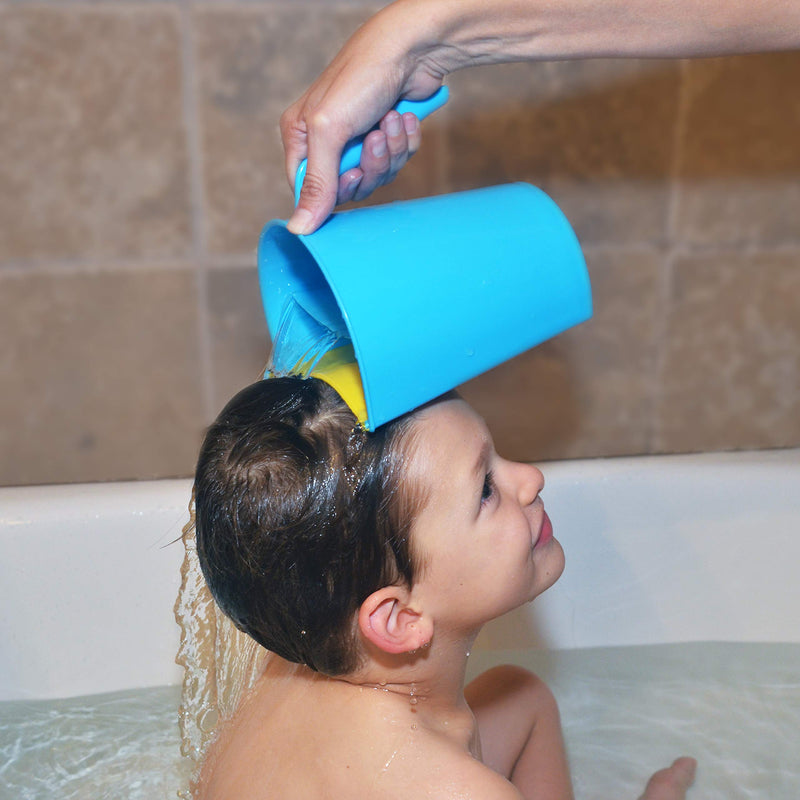 Mighty Clean Baby Shampoo Rinse Cup | Baby Bath Rinser Pail to Wash Hair and Wash Out Shampoo by Protecting Infant Eyes - Kids Bathing Without TEARS - NewNest Australia