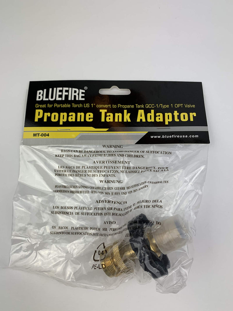BLUEFIRE Universal Fit Propane Tank Adapter Convert QCC1 Type 1 to CGA 600 Devices Torch Burner Heater Connect LP Service Valve to Tools using USA 1lb Handheld MAPP Gas Cylinder LP Tank Adapter - NewNest Australia
