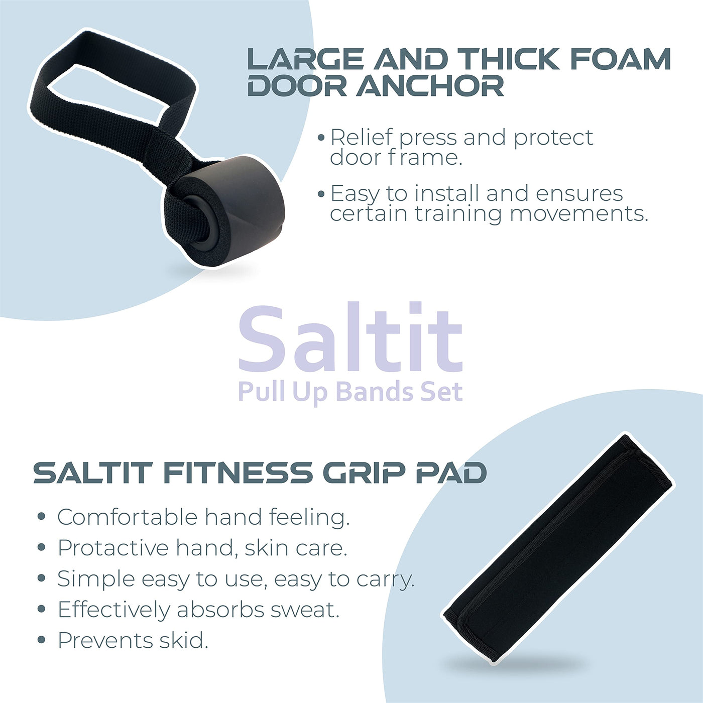 SALTIT Resistance Bands Heavy Duty Pull Up Assist Bands Set, 5 Different  levels Exercise Workout Bands for Powerlifting, Muscle Toning, CrossFit,  Yoga, Stretching, Strength Training for Men and Women