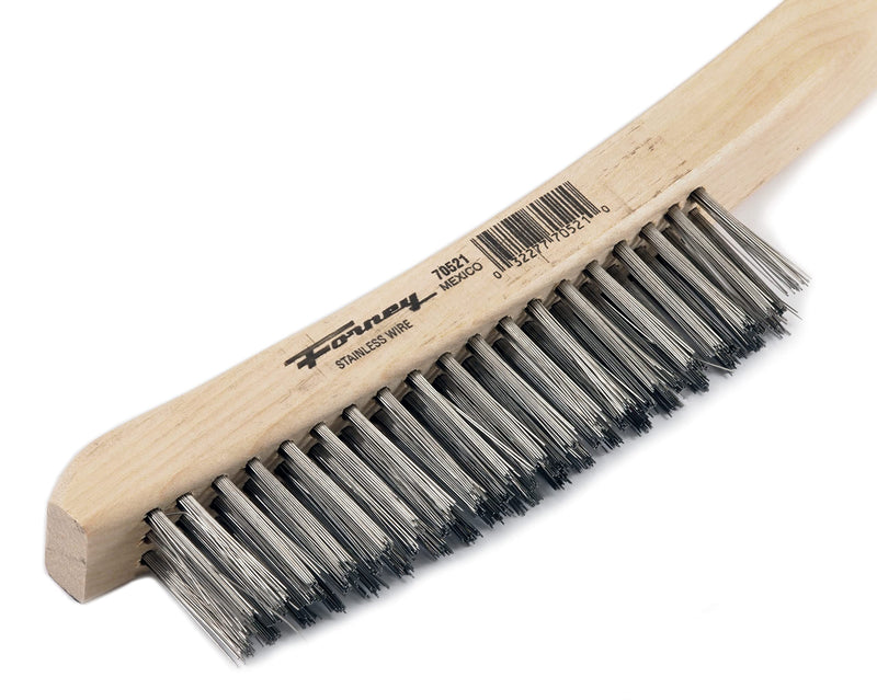 Forney 70521A, 2-Pack Scratch Brush with Long Handle, Stainless, 3 x 19 Rows 2 Pack - NewNest Australia