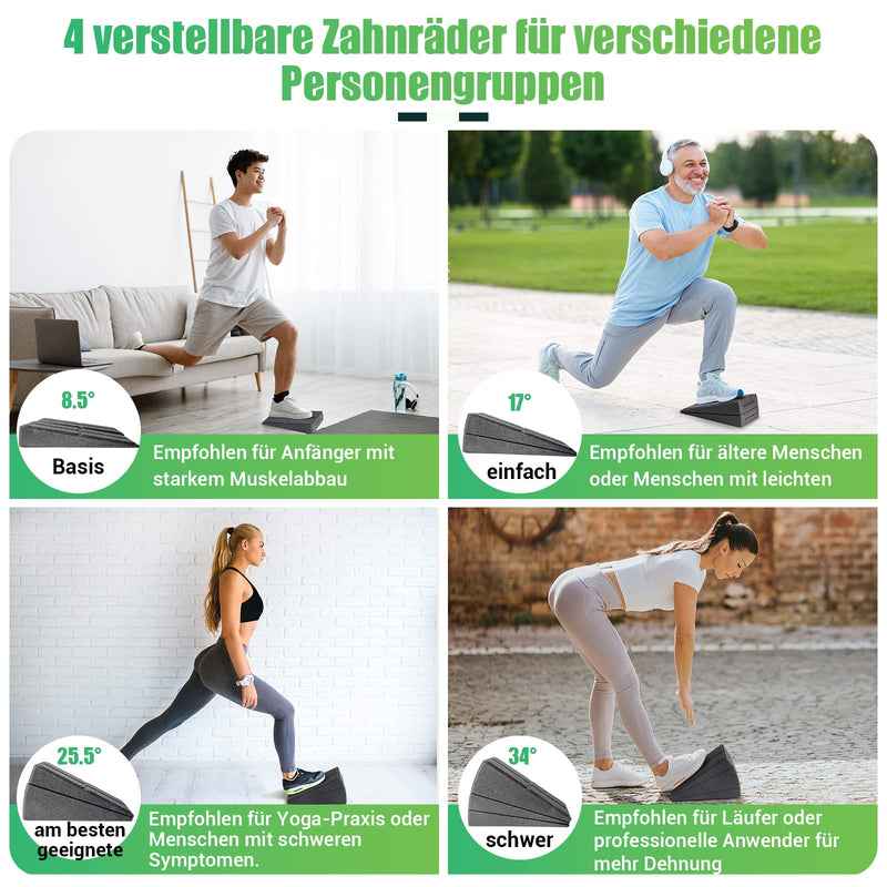 Nooncrazy Calf Stretcher Set Of 3, Mobilization Wedge Suitable For Calf Extender, Leg Extender, Plantar Stretching, Plantar Fasciitis And Achilles Tendonitis Solutions - NewNest Australia