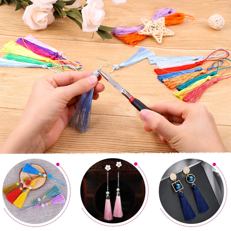 Tassels, Cridoz 120Pcs Bookmark Tassels Silky Handmade Soft Craft Mini Tassels with Loops for Bookmarks, Crafts and Jewelry Making, 30 Colors - NewNest Australia