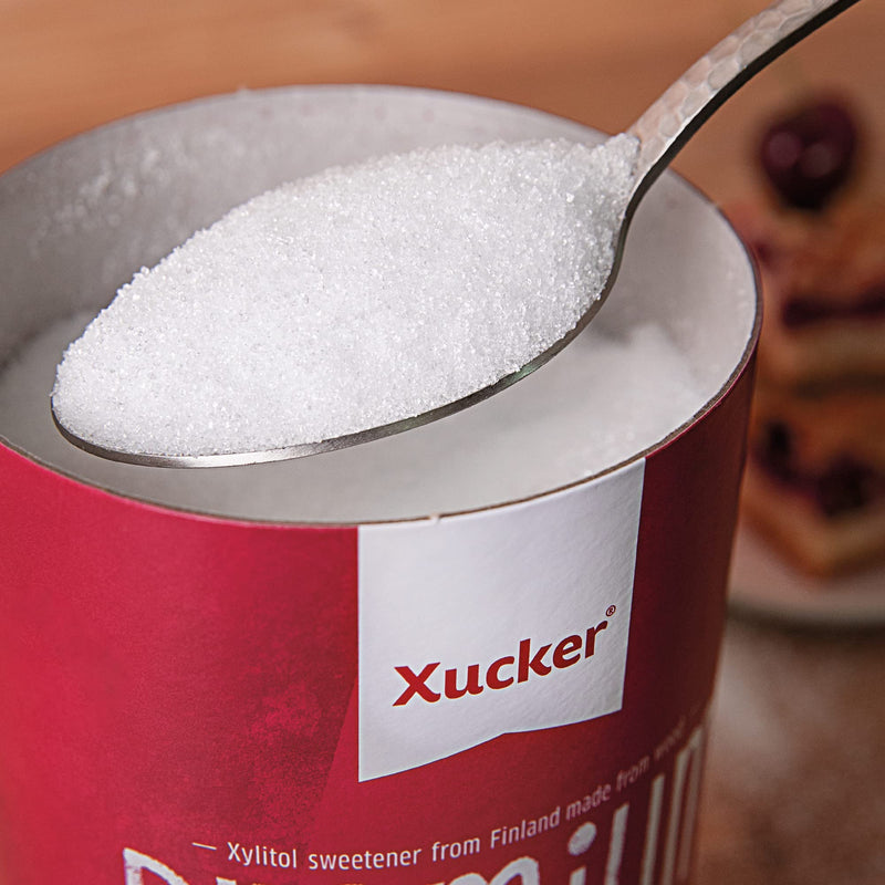 Xucker Premium made from xylitol birch sugar - reduced calorie sugar substitute I vegan & tooth-friendly granulated sugar alternative for cooking & baking sugar-free (1 kg) can 1 kg (pack of 1) single - NewNest Australia