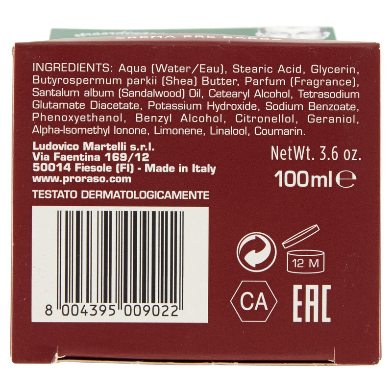 Proraso Pre Shave Cream Red, 100 ml - NewNest Australia