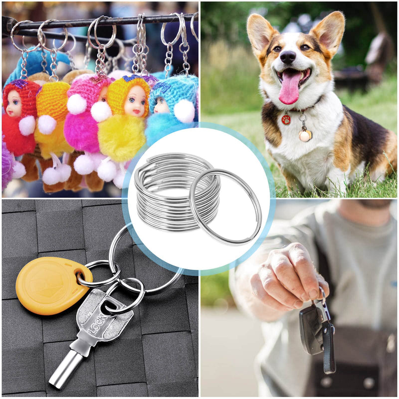 Paxcoo 200Pcs Split Key Rings Bulk for Keychain and Crafts (25mm) 200 - NewNest Australia