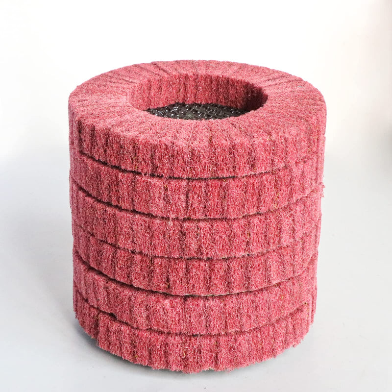 6Pcs 4.5" x 7/8" Nylon Fiber Flap Disc Polishing Grinding Wheel,Scouring pad Buffing Wheel for Angle Grinder - NewNest Australia
