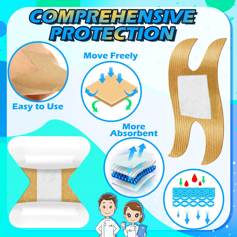 100 Pieces 5 Styles Flexible Fabric Adhesive Bandages Adhesive Knuckle Bandages and Fingertip Bandages Prevent Infection for First Aid and Wound Care for Small Cuts Scrapes - NewNest Australia