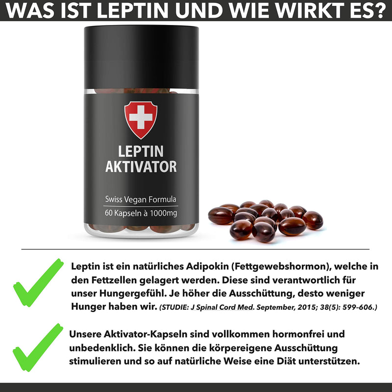 Leptin activator capsules high dosage for leptin diet | Highest quality from Active Swiss | Leptin Metabolism Diet | Natural Diet Support | Slim Lose Leptin in 21 Days | Hormone-free - NewNest Australia