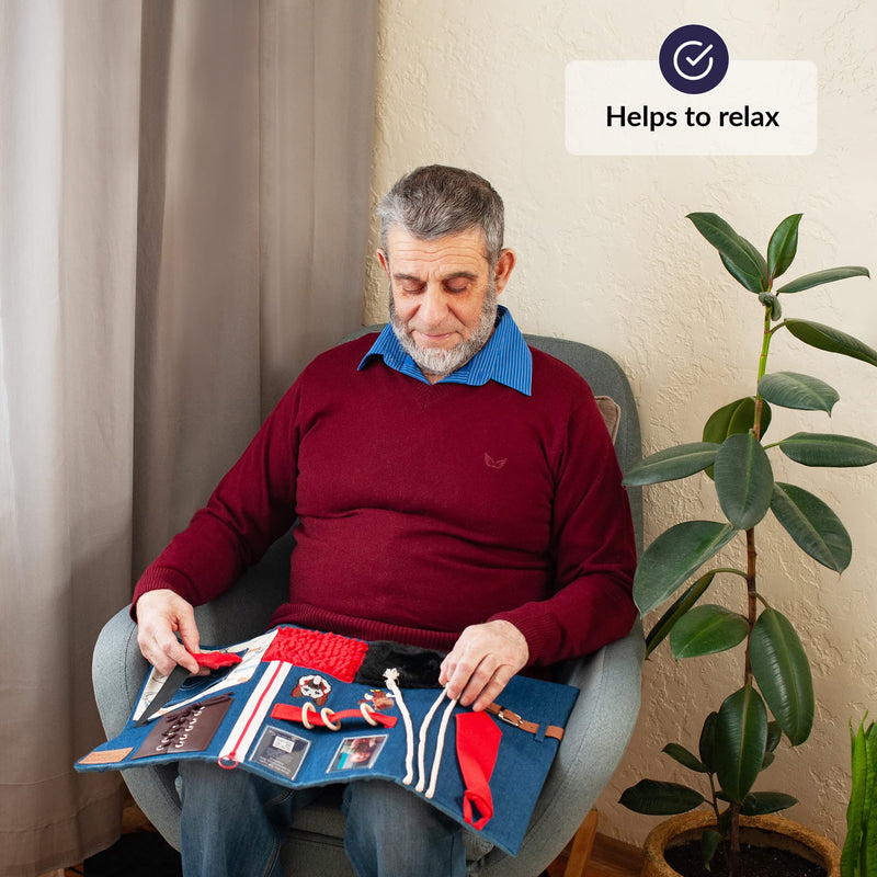 Fidget Blanket for Dementia | Calming & Comforting Dementia Activities for Seniors | Dementia Products for Elderly | Dementia Blanket | Helps Alzheimer’s, Dementia, Asperger’s, Anxiety - NewNest Australia