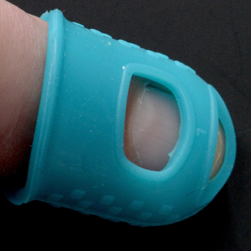 Finger Tip Protection - [9-Pack] of Teal Fingers - S (3) / M (3) / L (3) - Great for NonStick Arts & Crafts/Wax Carving/Guitar Players [for Petite Women and Kids] - NewNest Australia