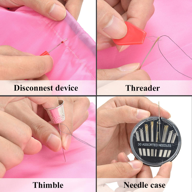 Marcoon Sewing KIT, DIY Sewing Supplies with Sewing Accessories, Portable Mini Sewing Kit for Beginner, Traveller and Emergency Clothing Fixes, with Premium Black Carrying Case (B) - NewNest Australia