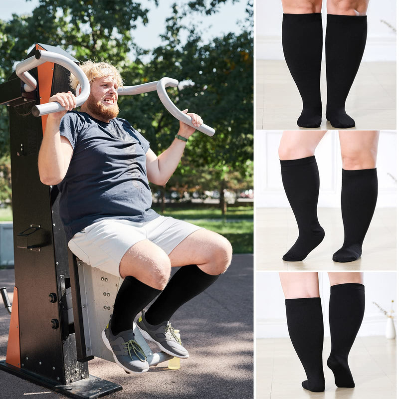 Zfsock Compression Stockings Thick Calf Men: Support Stockings Women'S Medical Compression Socks 20-30 Mmhg Plus Size Men Women Travel Socks For Nurses Air Travel Sports 1 Pair - NewNest Australia