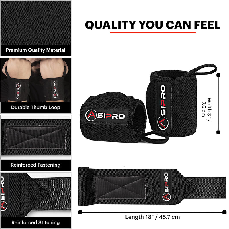 Asipro Wrist Bandages Fitness Professional Wrist Wraps Wrist Wraps For Calisthenics, Bodybuilding & Strength Training Fitness Wrist Protection Sports Bandage Wrist Pair 2 Wrist Support Sports - NewNest Australia