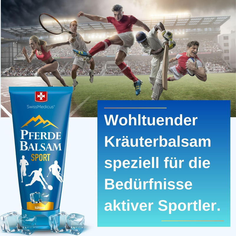 SwissMedicus horse balm massage gel Effective after active sport herbal balm made from 25 herbs with a magnesium complex to reduce the risk of possible muscle cramps - NewNest Australia
