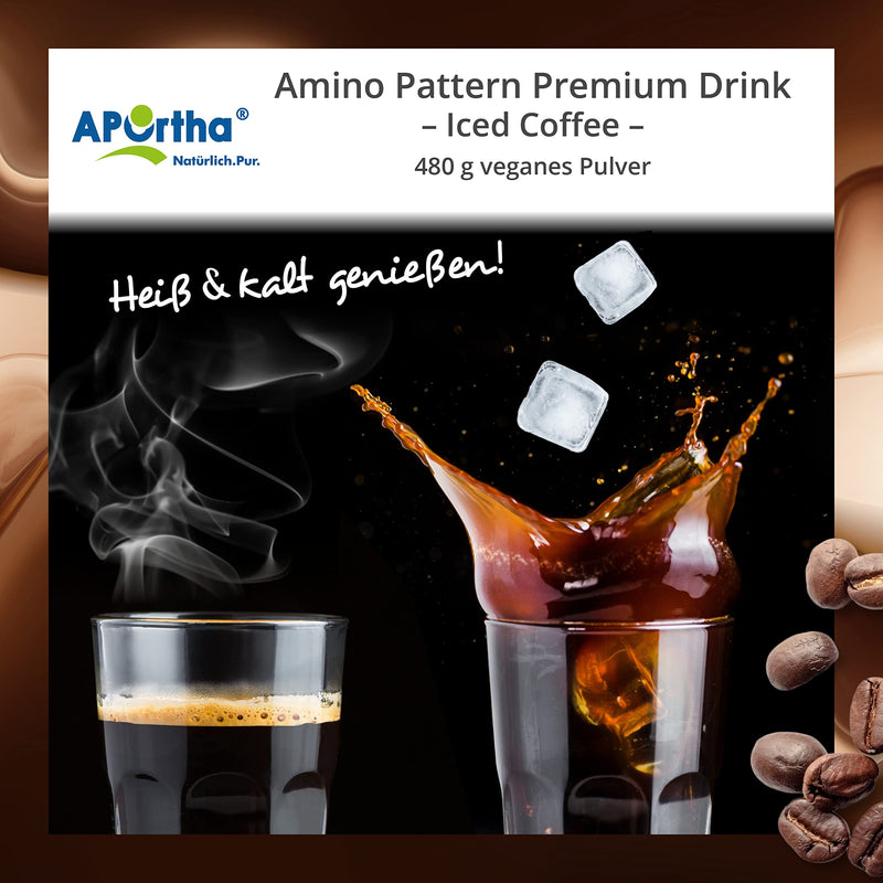 Aportha Multi Essential Amino Pattern Premium Drink 480 G Iced Coffee With Real Coffee With 8 Essential Amino Acids According To Prof. Dr. Luc√† Moretti For Optimized Protein Supply Amino Acids - NewNest Australia