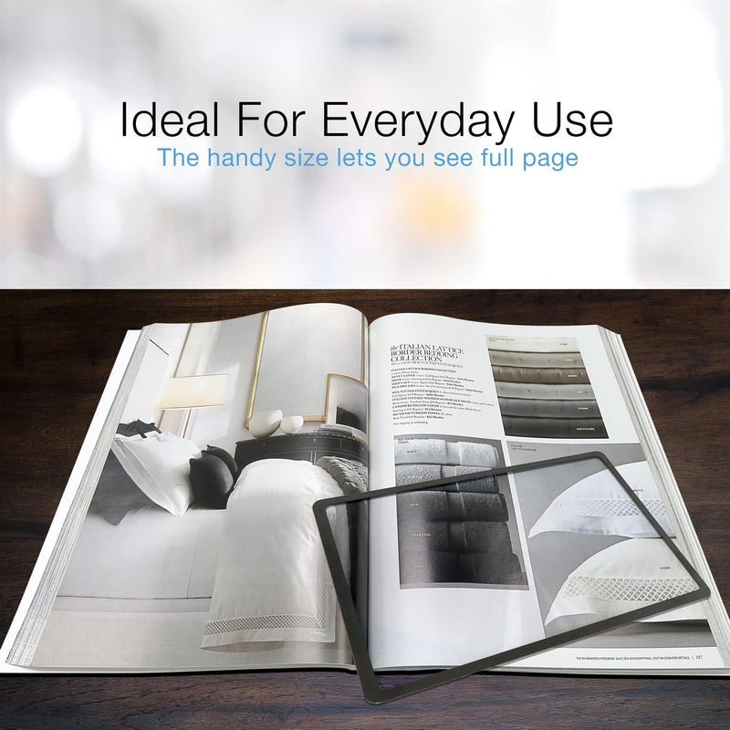 MagniPros Premium 3X (300%) Page Magnifying Lens with 3 Bonus Bookmark Magnifiers for Reading Small Prints, Low Vision Aids & Solar Projects - NewNest Australia