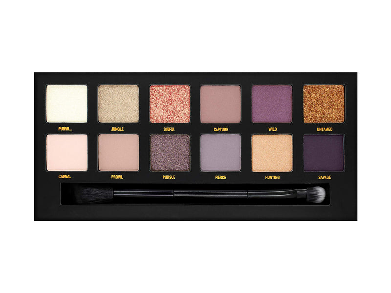 W7 | Wild Eyes Pressed Pigment Palette Makeup | Tones: Cream Mattes, Shimmers & Glitters | Colours: Soft Purples, Nudes, Pinks and Golds | Cruelty Free, Vegan Makeup For Women - NewNest Australia